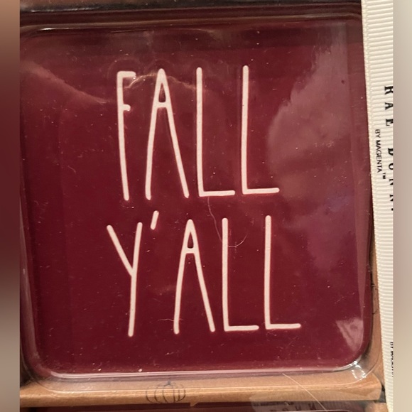 🆕 Rae Dunn FALL Y’ALL Coaster Set of 4 - Picture 3 of 4